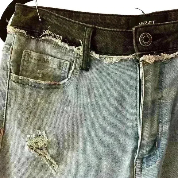 Vervet Women's Ankle Skinny Fit Distressed Denim Jeans Size 28 Blue - Picture 3 of 12